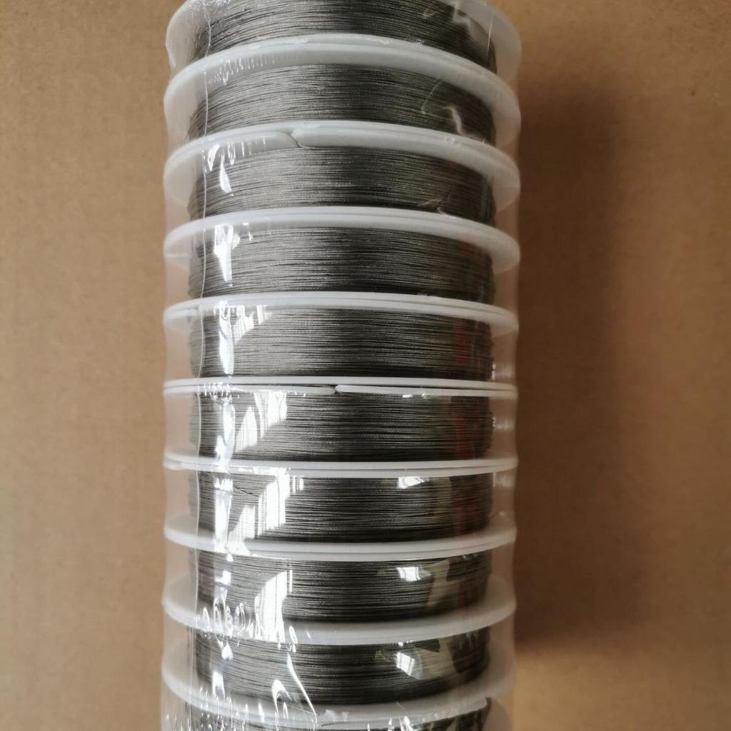 0.3mm Silver Gray Steel Wire Lead for Beading Buddha and Bodhi Beads, Customizable Lengths 10cm-20cm