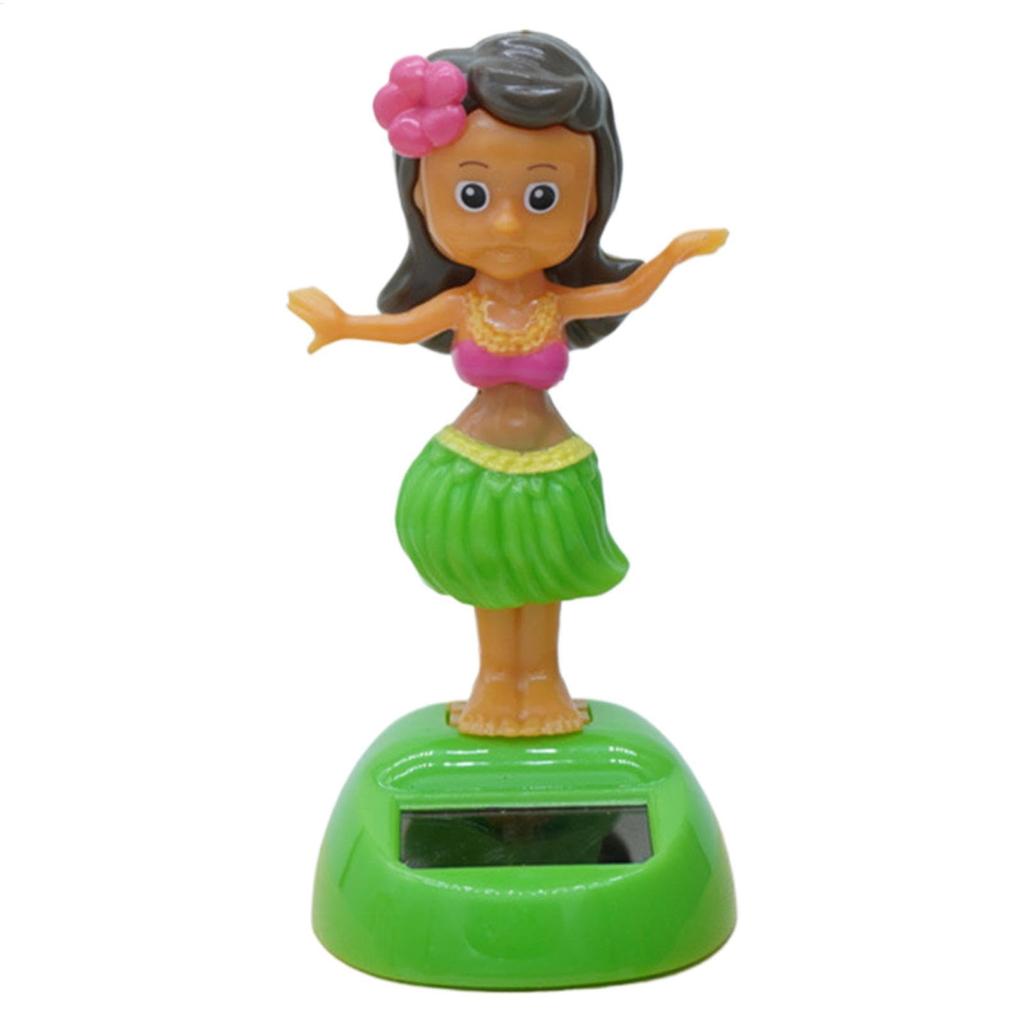 Pzuryhg Fun Solar Dashboard Decorations, Girls Solar Dashboard Ornaments, Hawaiian Girl Shaking Bobblehead for