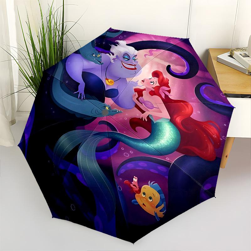 

Mermaid Themed Automatic Opening and Closing Umbrella, Brightly Colored 8-rib Portable Umbrella, Suitable for Men and Women, A Perfect Gift for Christ