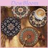 Bohemian Luxury Insulated Coaster Set With Rubber Material For Home Dining Decor