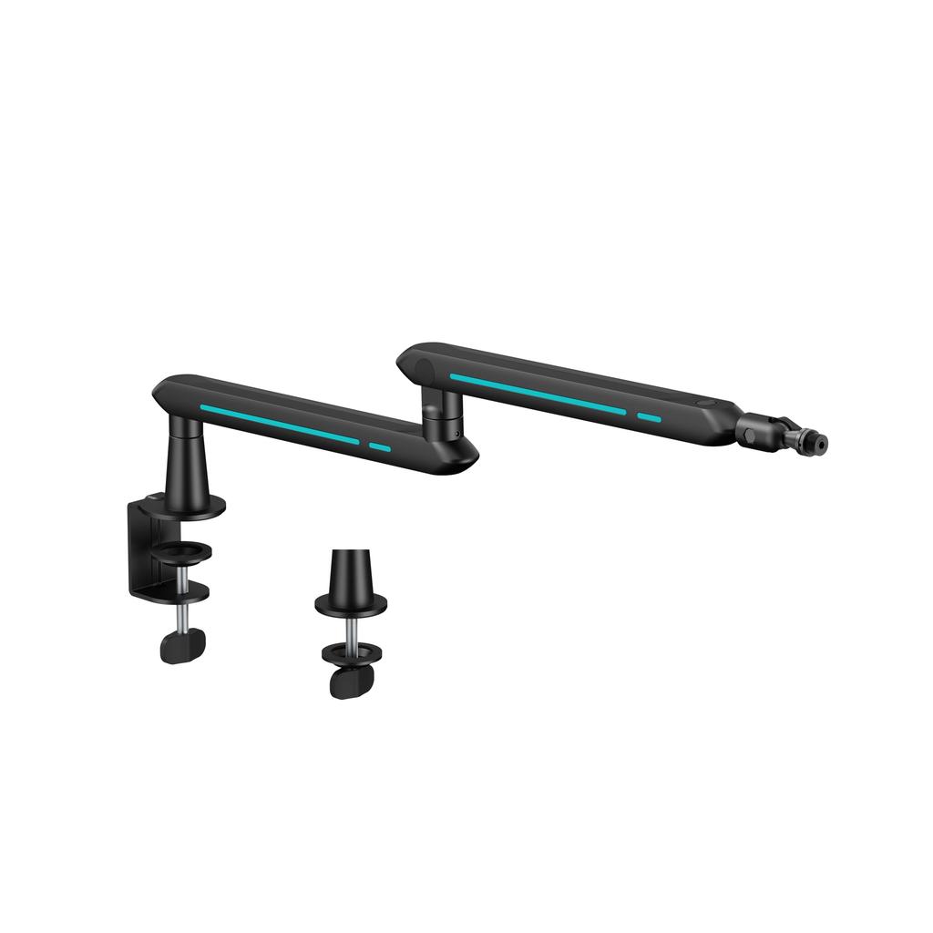 Alterzone ALZ-M5 Black Microphone ArmStand for Condenser Microphones, Dynamic Gaming Microphones, and Streaming, Space-Saving, 2kg Weight Capacity,