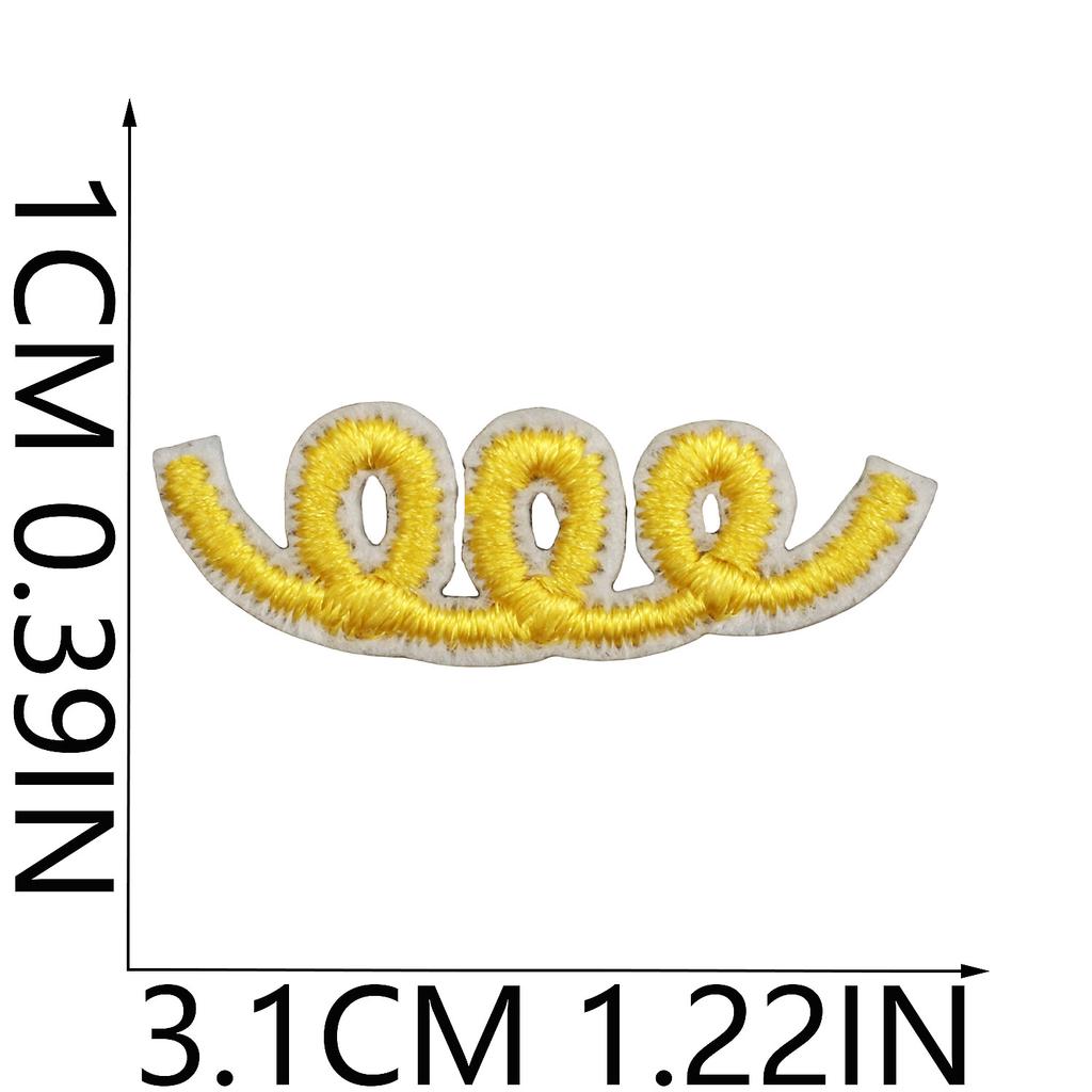 DIY handmade decorative cloth stickers colored digital stickers bag change dress up music note bow computer embroidery label3 pcs MOQ, mix styles