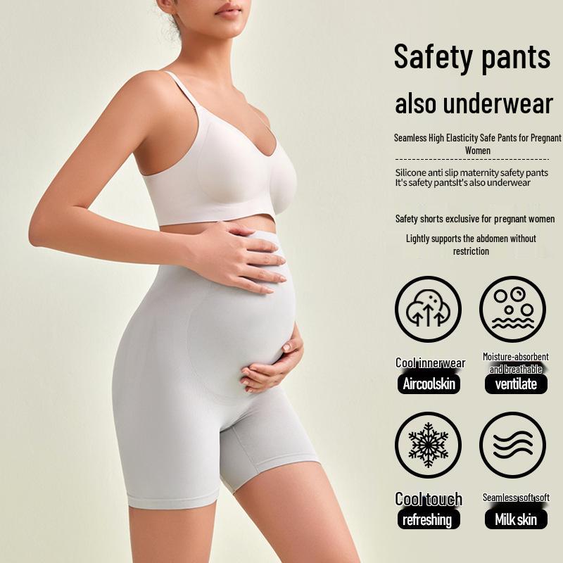 New Style High-Waisted Two-in-One Maternity Safety Pants - Plus Size, Crotch-Enhanced Underwear for Women