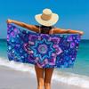 Boho Purple Mandala 2D Flat Printed Microfiber Beach Towel Sandproof Waterproof Summer Pool Vacation Bath Blanket 1Pc