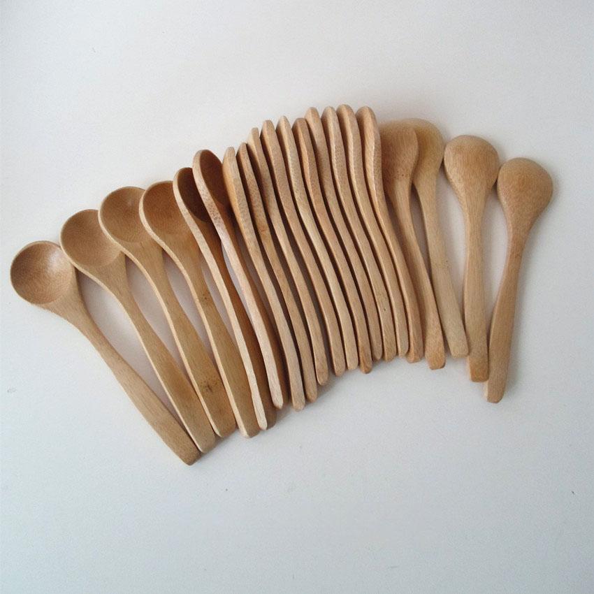 10/50/100pcs Natural Bamboo Honey Spoons Coffee Spoons Teaspoons Kitchen Seasoning Spoons Food-Grade Table Spoons4
