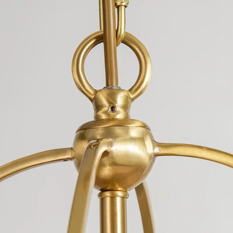 American Modern Restaurant Fabric Pendant Light Bar Creative LED Light Bedroom Fabric Lampshade Home Decoration Indoor Lighting