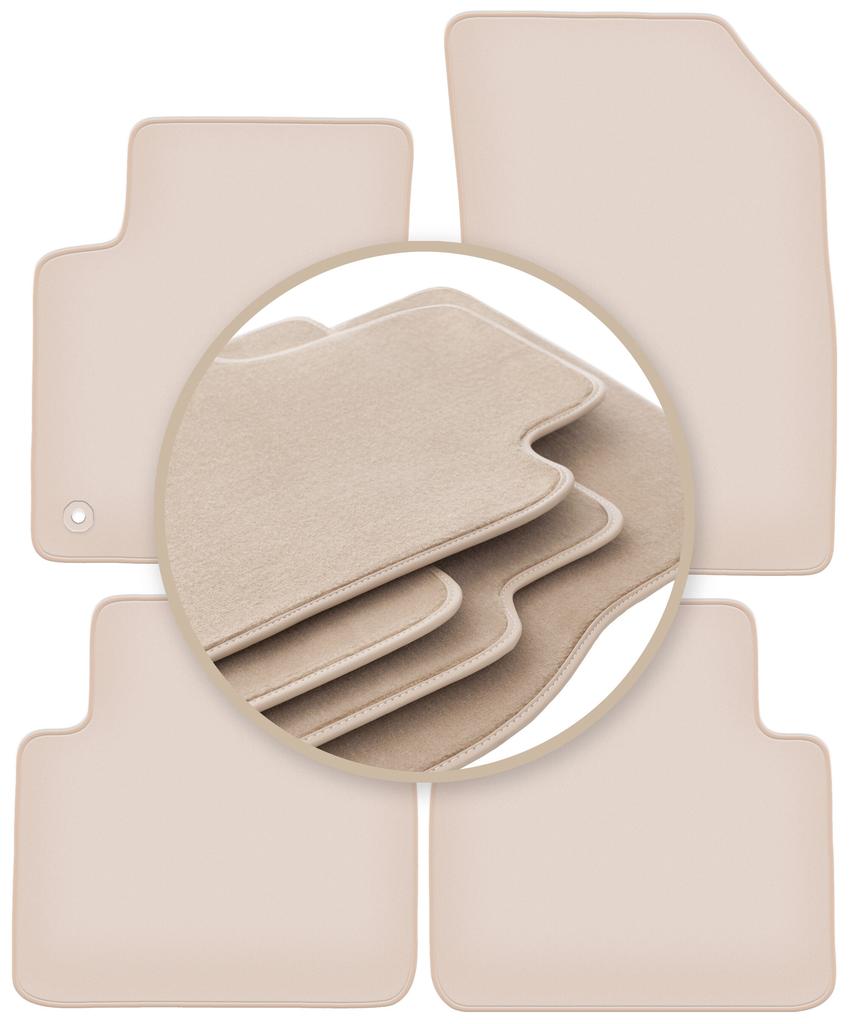 PREMIUM beige floor mats for: Citroen C3 Aircross II crossover 2017-