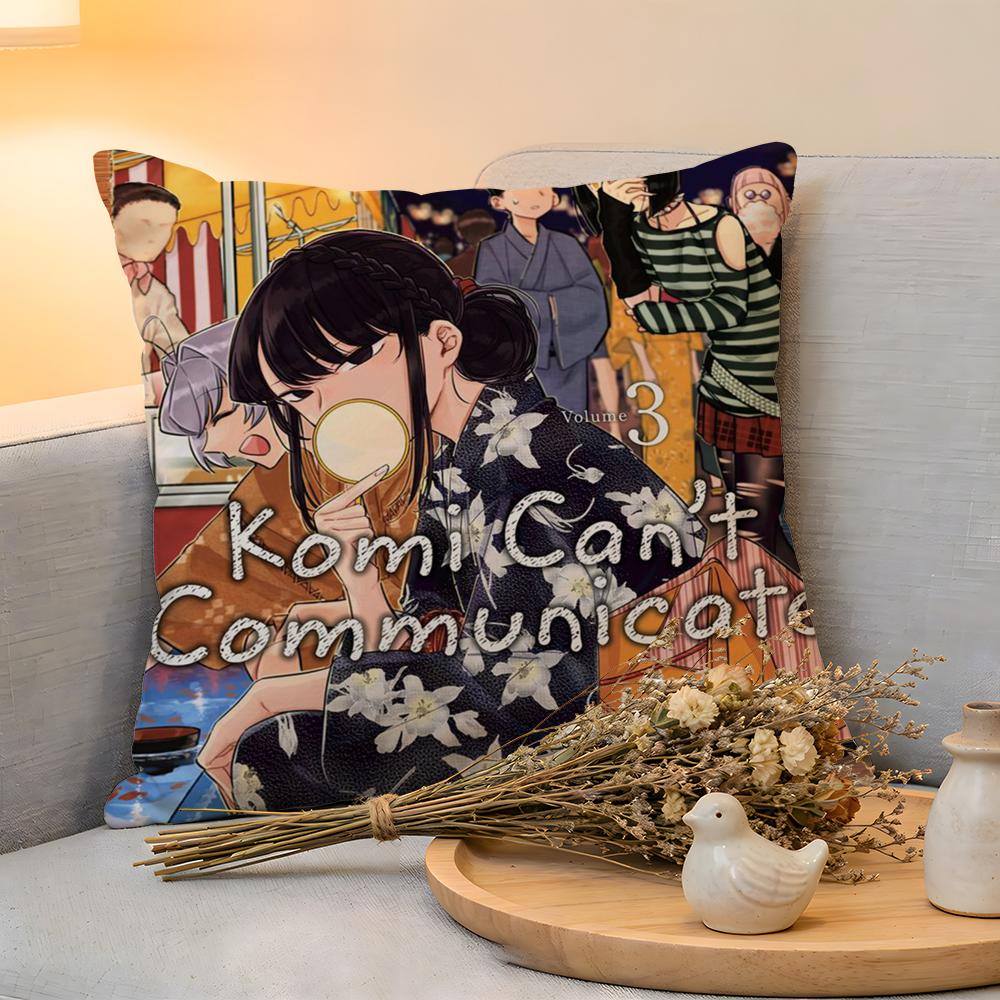 

Cushion Cover KKomi Cant Communicate Linen SkinFriendly Soft Decorative Case for Sofa Home Decor Pillow cover 30x30cm