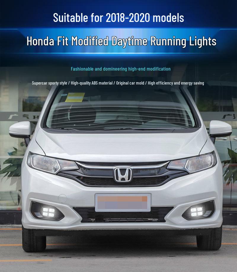 LED Fog Light Bezels for 18-20 Honda Fit GK5 - Daytime Running & Decorative Lights