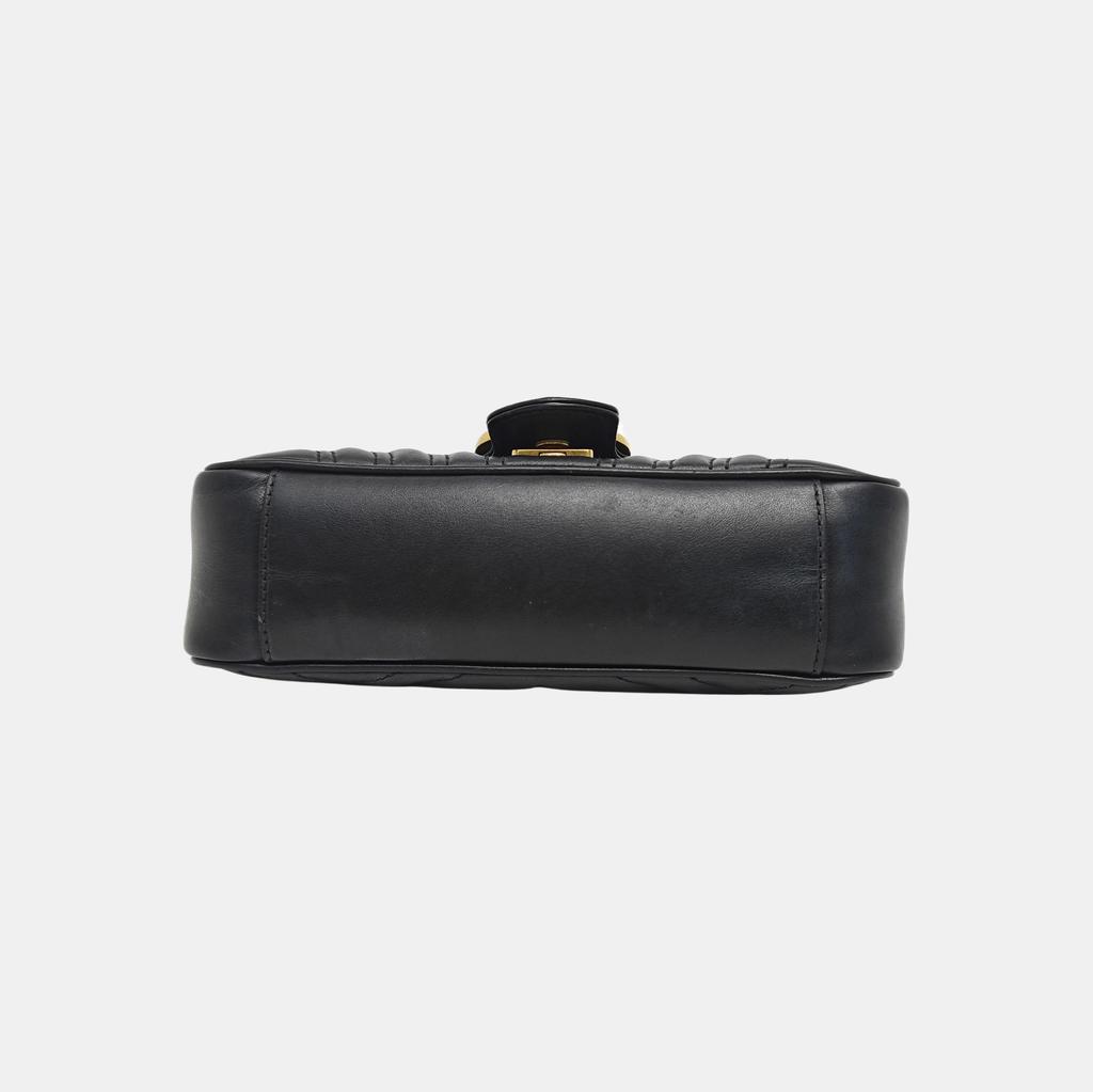 [Pre-Owned] Gucci GG Marmont Matelassé Mini Bag 'Black' - Very Good #7WZD6Y