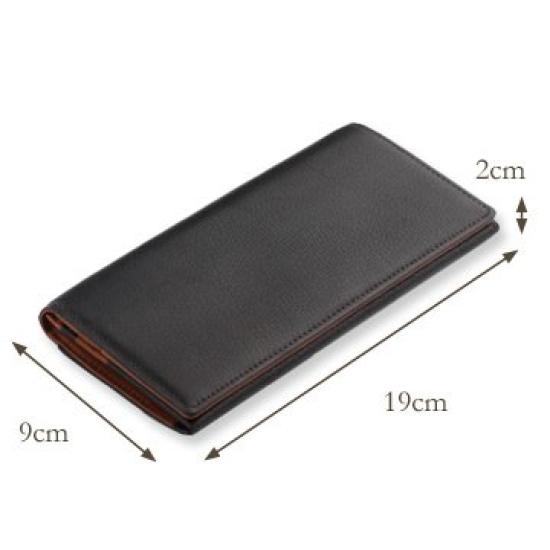 [Abies] Hergestellt in Japan, Echtes Schafsleder Langbörse, Schwarz