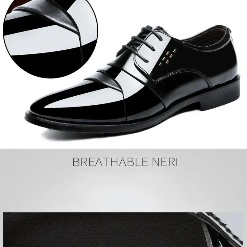 Business Men Dress Shoes Luxury Mens Dress Shoes Patent Leather Oxford for Men Oxfords Footwear High Quality Leather 2025