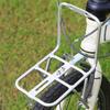 Folding Bike Front Rack Aluminum Alloy Front Bicycle Pannier Rack Light Weight Luggage Carriers for Commuting and Travel
