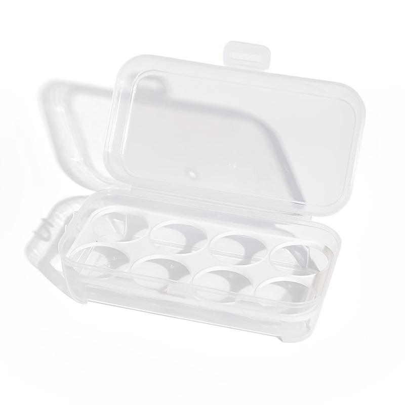 3pcs Outdoor Egg Storage Box with Egg Tray Shockproof and Portable Transparent Plastic Box Egg Protection Shock Absorption Anti Squeezing Storage Box