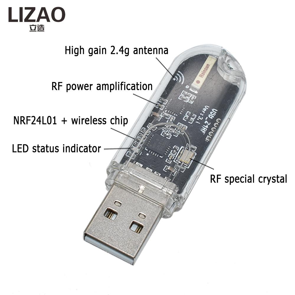 LIZAO NRF24L01 Wireless Serial Port Module, TTL/USB to 2.4G Digital Transmission Module for Remote Control Development