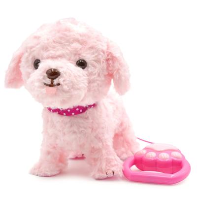 Mother Garden Tocotoco Walking Poodle Peach Moving Plush Toy, Gift for 3-Year-Old Girls, 506-37356