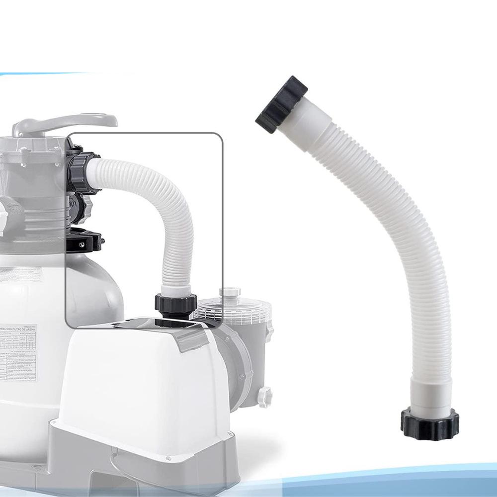 Tubo Piscina in PE Diametro 1,5" per Collegamento Pompa Filtro Intex, Lunghezza 40 cm