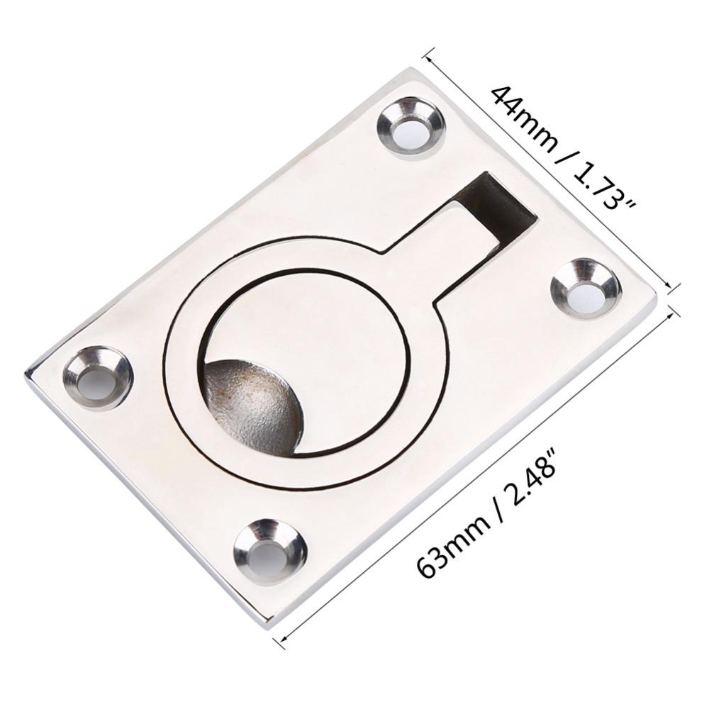 Reinforced Ring Handle Stainless Steel Flush Locker Flush Mount Boat Marine Hardware Boat