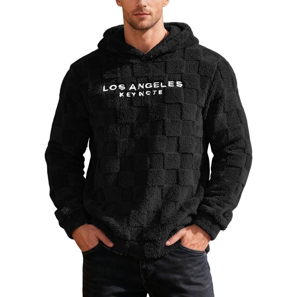 Pánská Volnočasová Sportovní Volná Mikina s Kapucí a Výšivkou