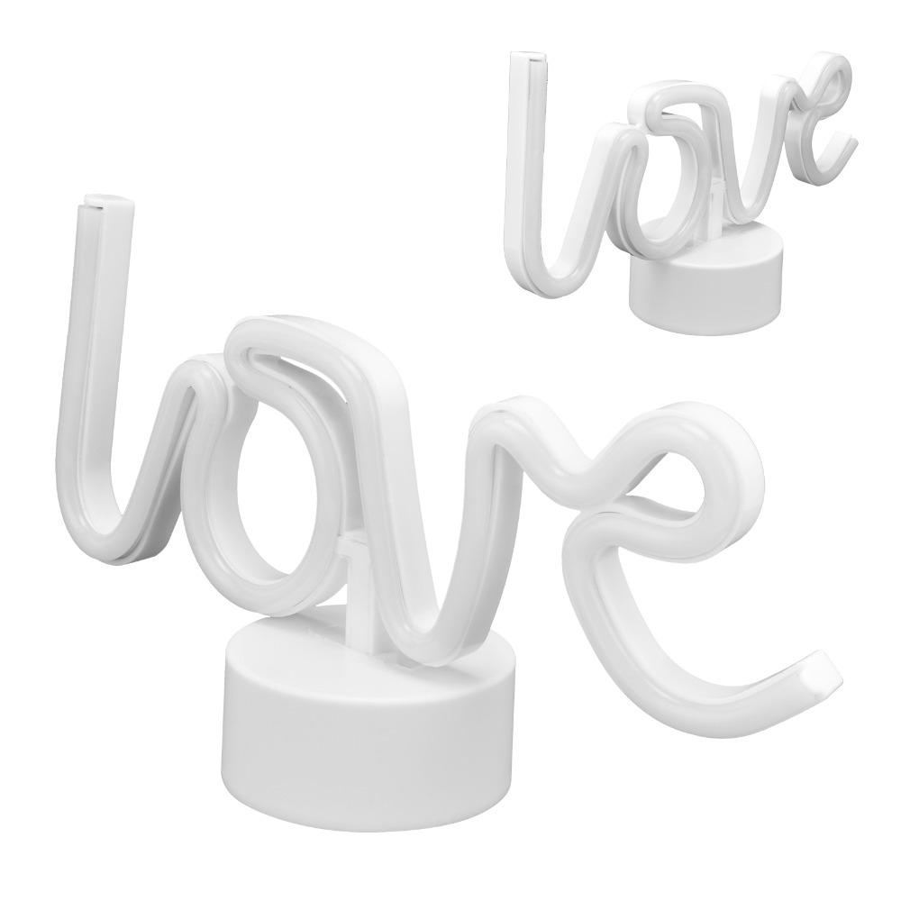 Pink Light Neon Sign Love LED Neon Sign Low Energy Table Neon Light Desktop Decor