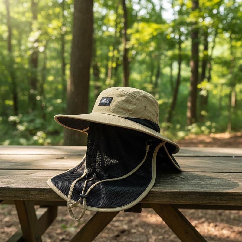Wide Brim Sun Hat UPF 50 UV Protection Water Resistant Breathable Neck Flap for Camping Hiking Gardening Trips