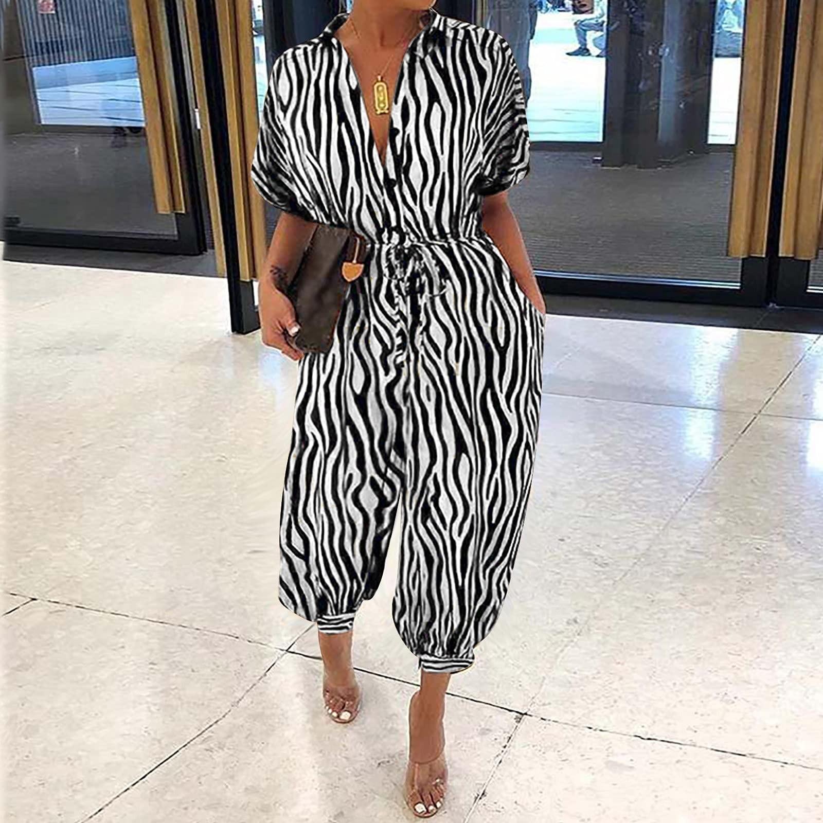 

Женский летний комбинезон с коротким рукавом, повседневный, комфортный, свободный комбинезон M бежевый