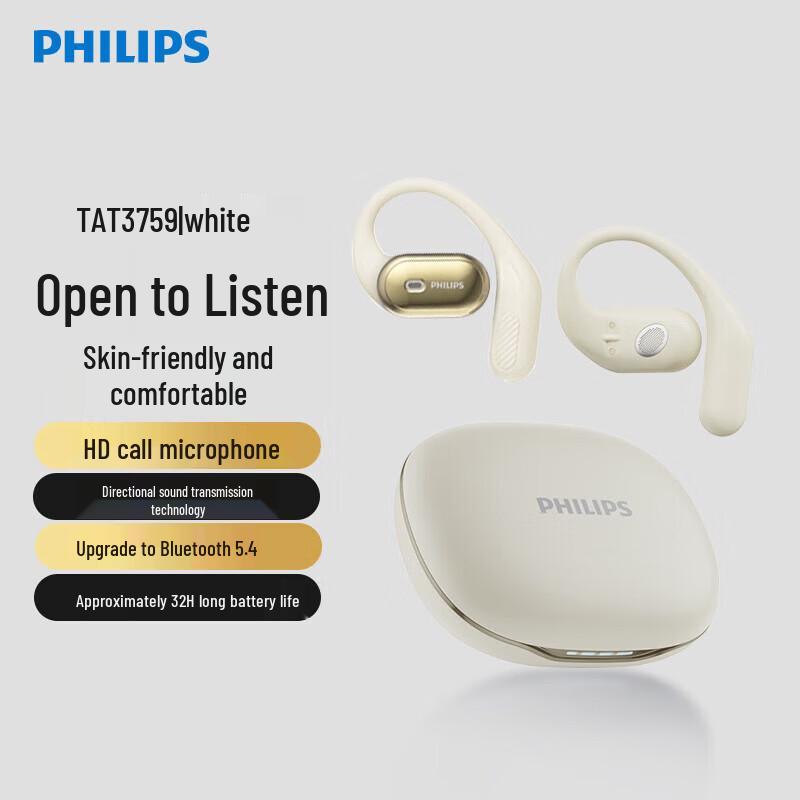 

Philips TAT3759 Open-Ear Sport Bluetooth Earbuds