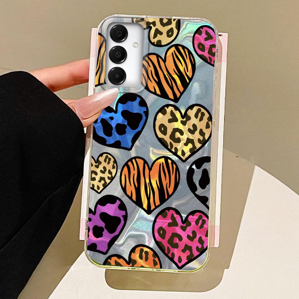 

Чехол для телефона с леопардовым принтом в виде сердца для Samsung Galaxy A55 A56 A36 A26 A16 A53 A06 A14 A24 A34 A54 A15 A25 A35 A13 Samsung Galaxy A55 5G белый
