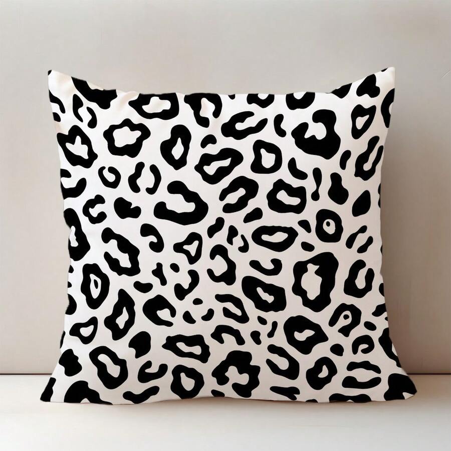 Housse de coussin motif rayures zèbre Noir et blanc Imprimé animal Housse de coussin décorative Décoration moderne Maison Salon Chambre à coucher 50x50cm
