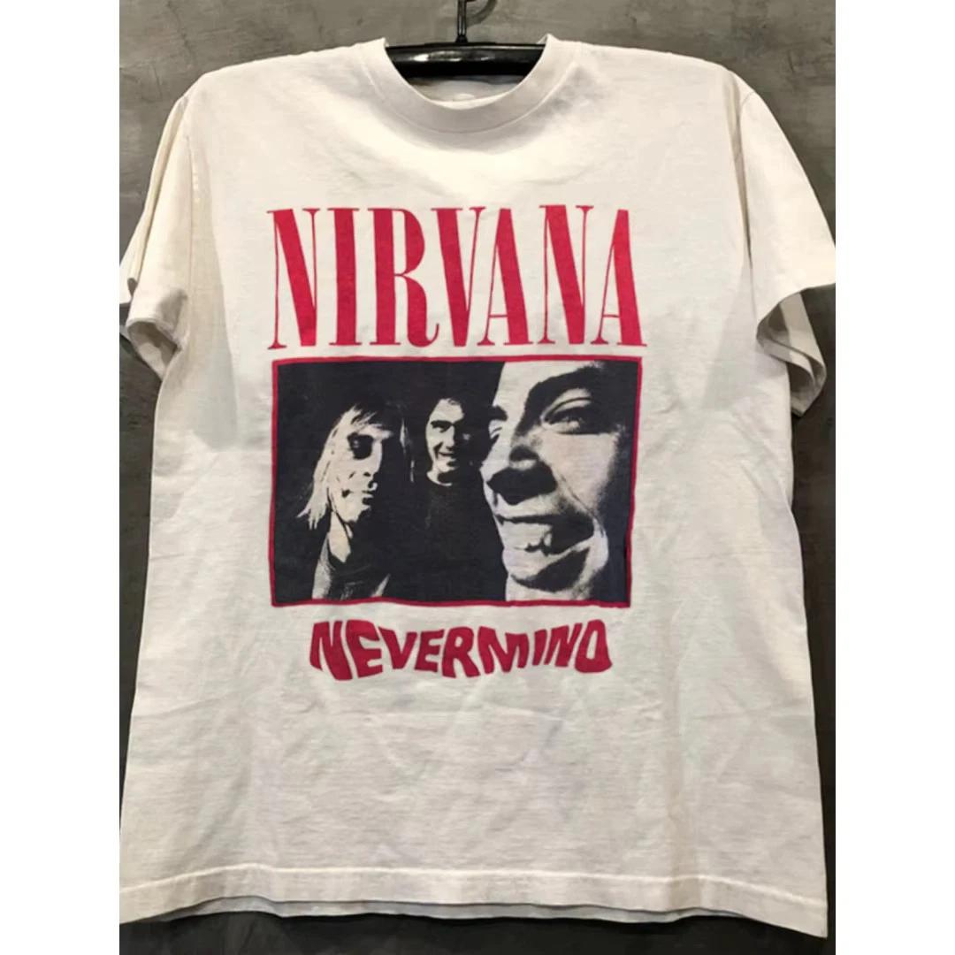Футболка Nirvana Nevermind Даты Австралийского Тура Хлопок Графический Рок Гранж S