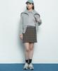 A Bon W327 Checkered Mini Skirt Brown