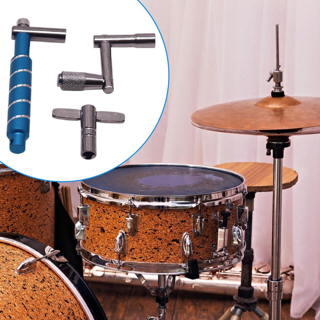 3Pcs Universals Metal Drum Key Tool Drum Tuning Key Replacement Wrench Drum Tuner Key Tools Adjuster Drummers Accessory