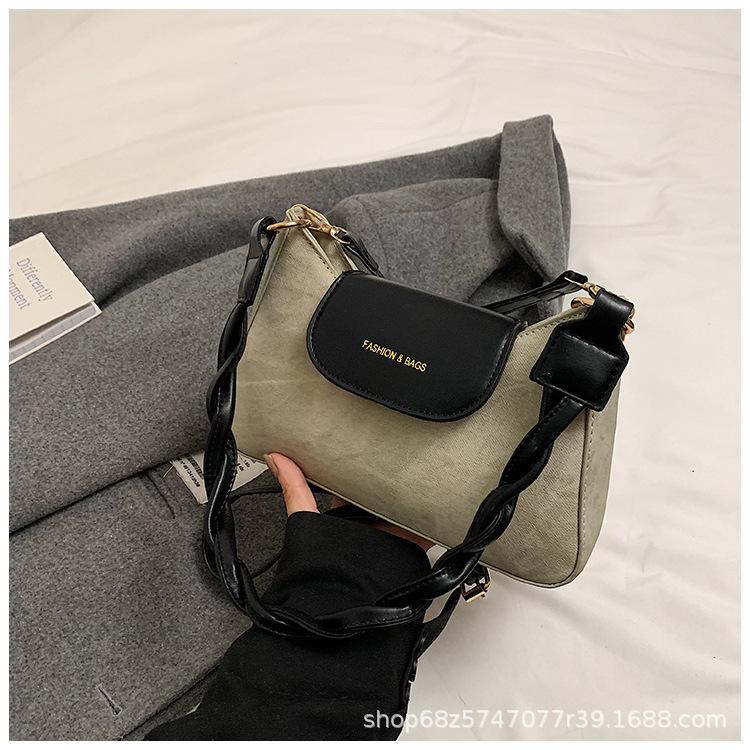 Trendy niche design crossbody bag bag women s 2025 new commuter shoulder bag women s retro frosted temperament underarm bag