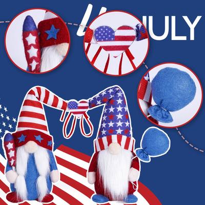 American Independence Day Faceless Doll Love Dwarf Elderly Doll Set Decoration Gift Festival Atmosphere Ornament
