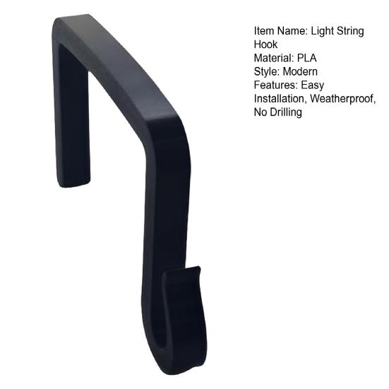 1/2/3/4/5/6/12Pcs Light String Hook Easy Installation No Drilling Lights Cords Banners Hook Weather Resistant Tool-free Light Hook
