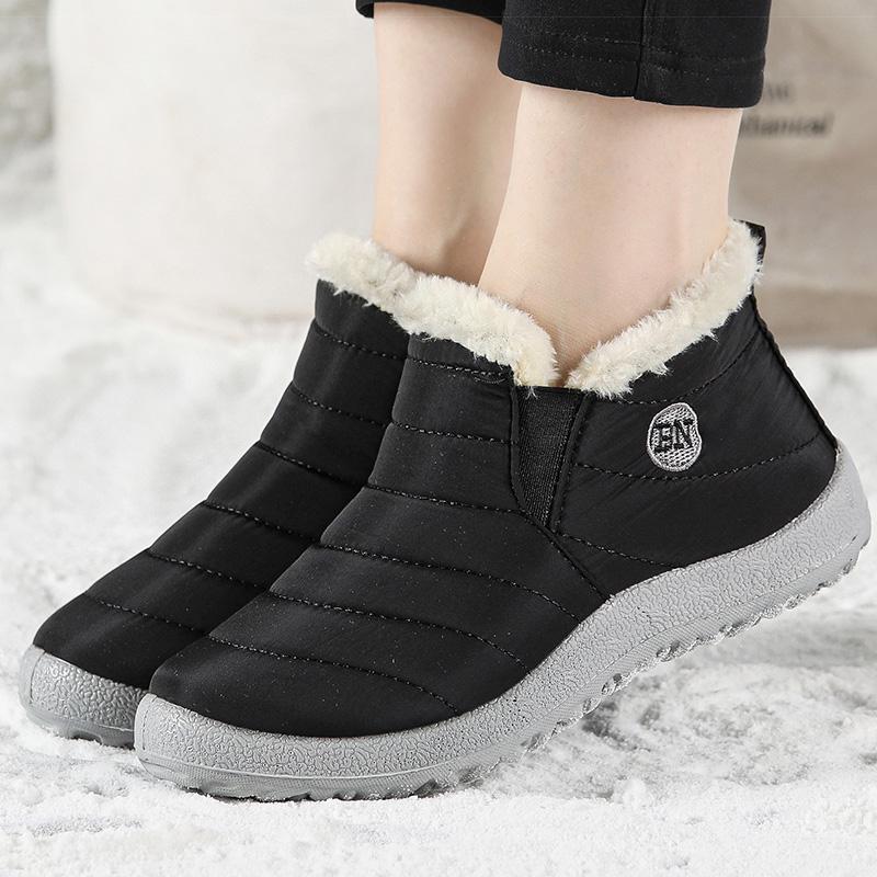 Women's Sneaker  Winter Shoes Woman Fur Loafers Lightweight Winter Sneakers Casual Shoes Women Flat Winter Footwear Female