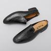 2026 Summer Mules Men Half Shoes For Man Slippers Hollow Out Leather Mens Casual Shoes Backless Loafers Male Slides Flat Sandals
