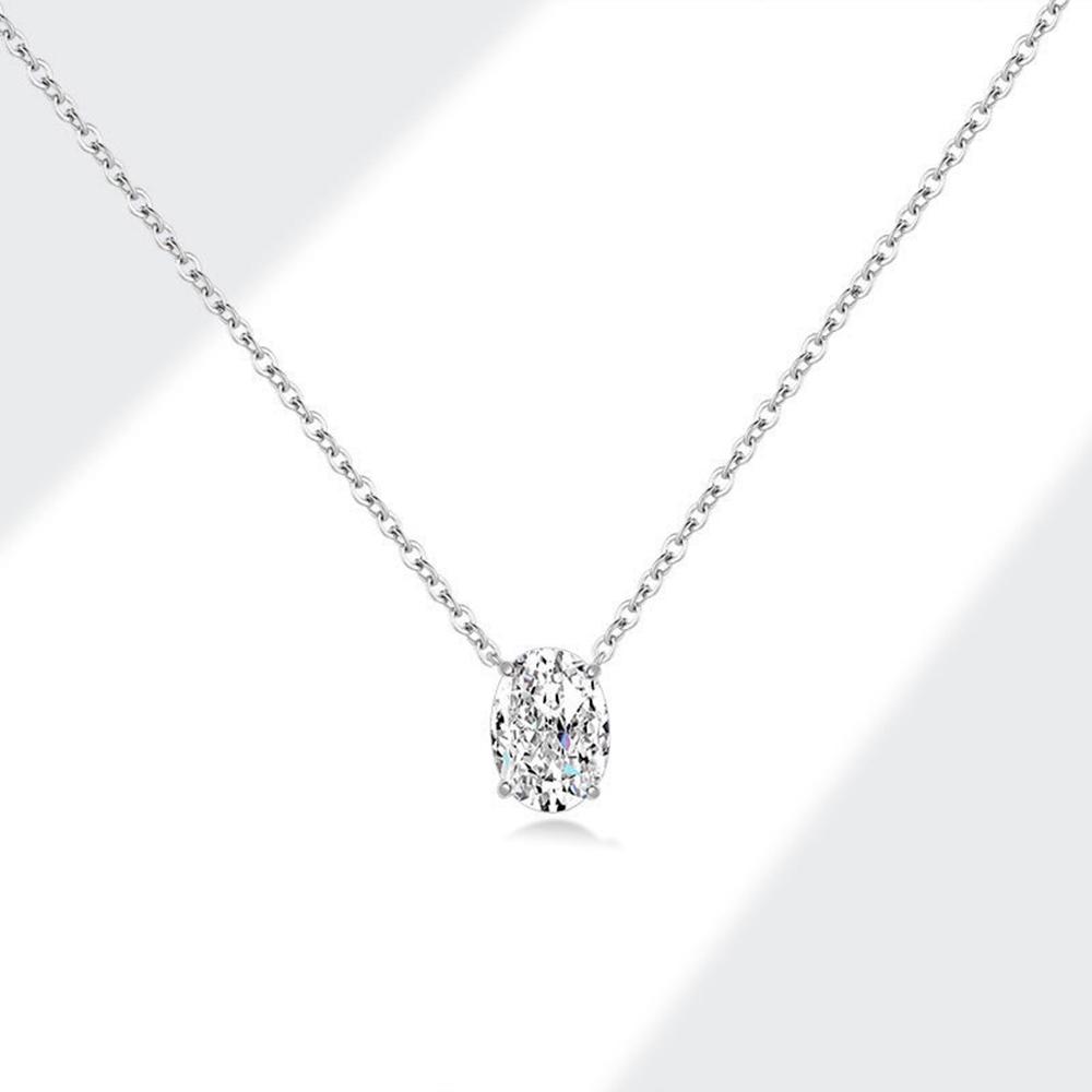 

Wong Rain Sparkling Solid 925 Sterling Silver Oval Cut 6*8 MM 8*10 MM Lab Sapphire Gems Pendant Necklace Fine Jewelry Wholesale 45cm