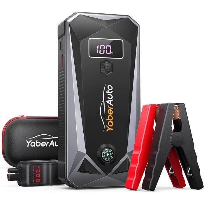 Arrancador de Coche - Booster - 4000A - 26800mAh - 12V - Portátil con USB y LED blanco