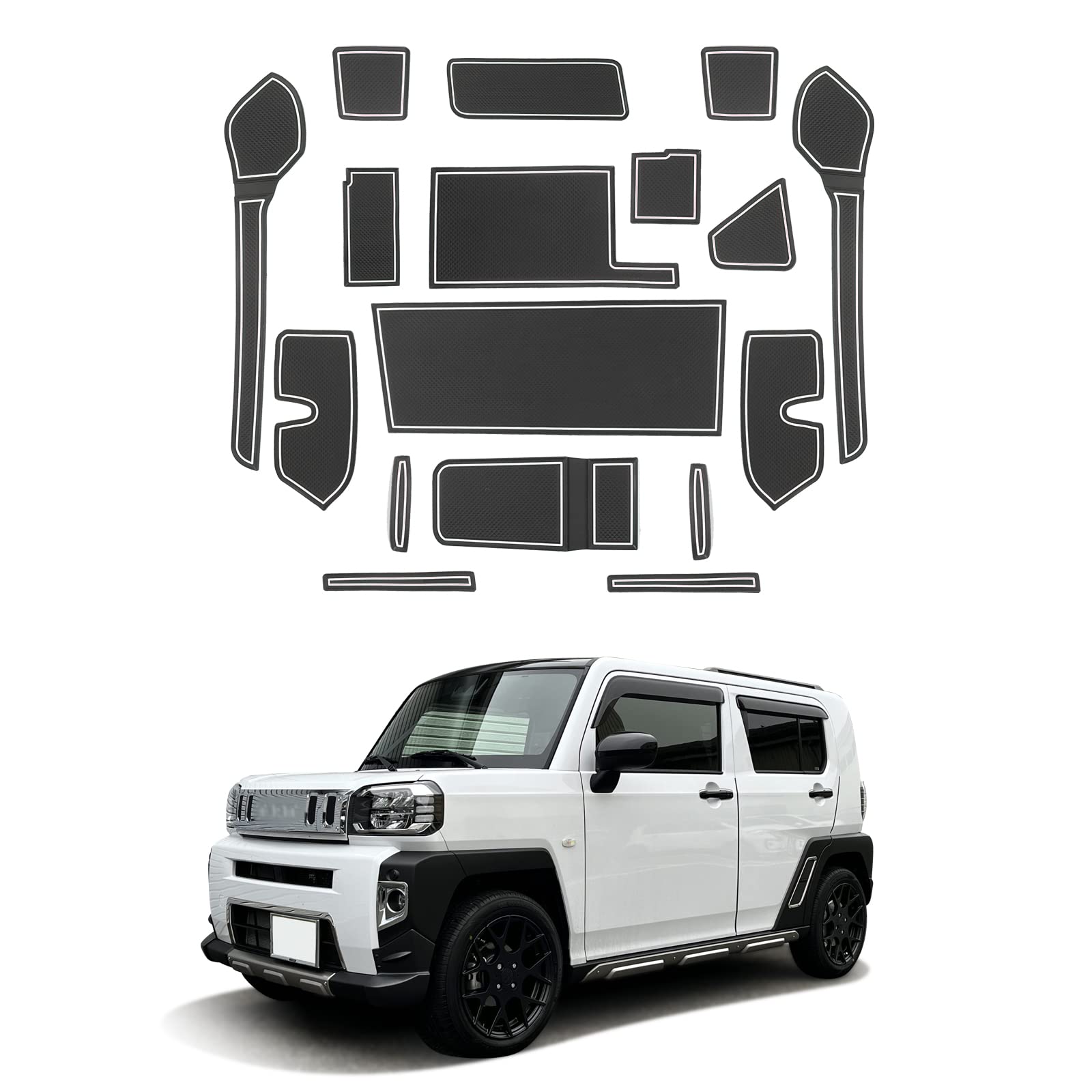 

Daihatsu Taft LA900 910S Внутренняя резиновая консоль Дверной карман Внутренняя часть разработана для моделей транспортных средств [LFOTPP] / Коврик, Коврик, Коврик, Детали, Нескользящий коврик, белый