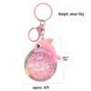 2025 New Oil Flowing Sand Dolphin Keychain: Cute Marine Animal Backpack Pendant for Girls