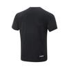 Li Ning Comfortable Simple Round Neck Pullover Letter Print Versatile Moisture Wicking Short Sleeve T-Shirt Men Tops Black ATSV015-1