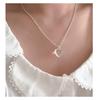 Korean Style Transparent Heart Pendant Necklace – Simple and Versatile Clavicle Chain for Women