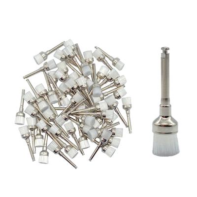 50 Bucăți Wellck Periuțe de Lustruit Dentare din Nailon Formă de Bol Colorate Periuță Prophy Dentară Folosită Pentru Îndepărtarea Petelelor Și Lustruire