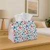 1pc French Cottagecore Tissue Box-Spring Daisy Blossom,Durable Napkin Organizer,Kitchen,Dining,Home Decor-Decorative Tabletop Party Tissue Box,Festive