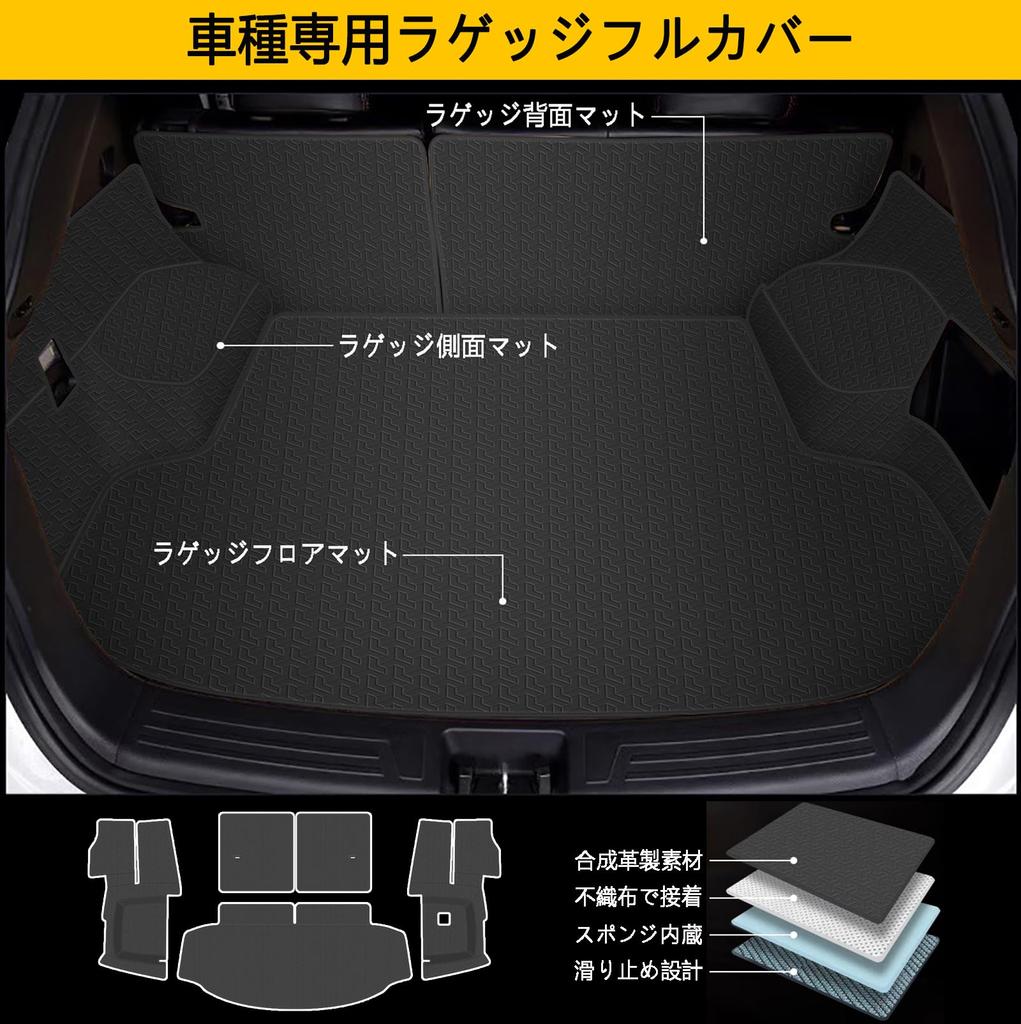 RAWAKORW Mazda New Luggage Mat KG Series Car Model Trunk Mat Full Cover Luggage Side Cover Backrest Cover Seat Back Cover Synthetic Leather Cargo Mat