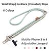 3 In 1 Mobile Phone Lanyard for iPhone Samsung Xiaomi Universal Adjustable Detchable Phone Wrist Strap Necklace Crossbody Rope