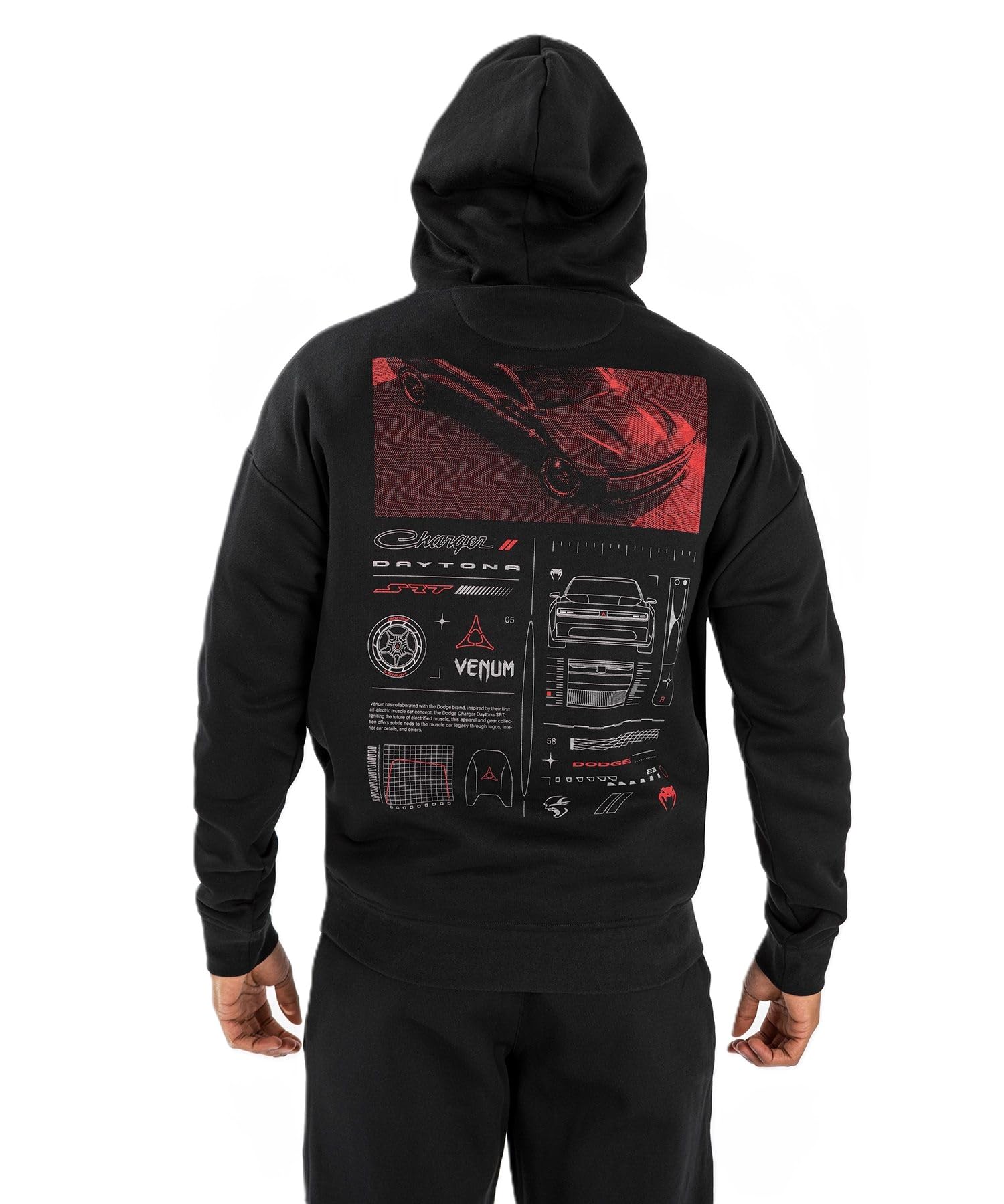 

VENUM Pullover Hoodie with VENUM X DODGE BANSHEE Back Print x Dodge Collaboration Hoodie Long Sleeve Sweatshirt (VENUM-05125-001) //VENUM Men s
