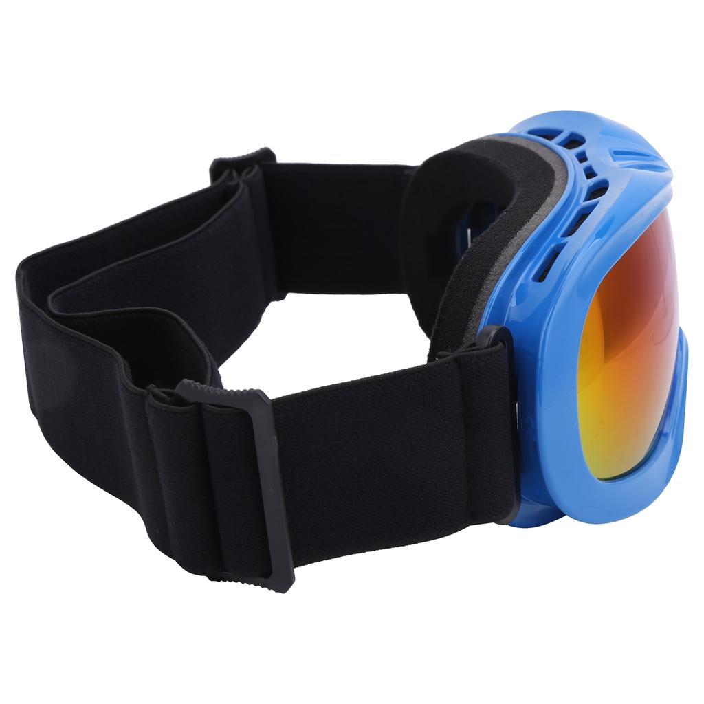 Children Ski Snowboard Goggles DoubleLayer Lenses AntiFog UV Snow Goggles(Black Red )