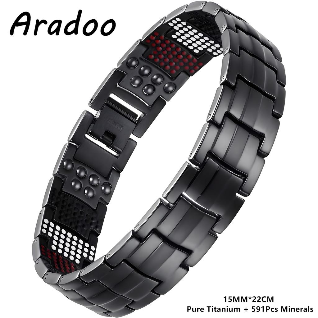 Premium Kupferarmband für Herren mit Magneten mit 5000 Gauß Stärke Titanstahl Armband Schmuck Geschenke